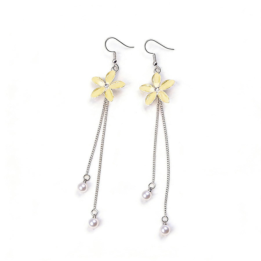 Women's Dance Butterfly Thread Fairy Temperamental Simple Long Eardrop Rings