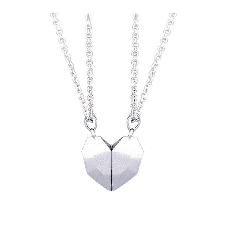 Women's Stone Heartbreak Clavicle Chain Heart Couple Necklaces