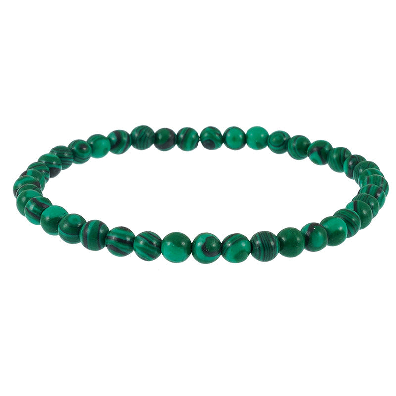 Stone Volcanic Rock Turquoise Malachite Agate Bracelet