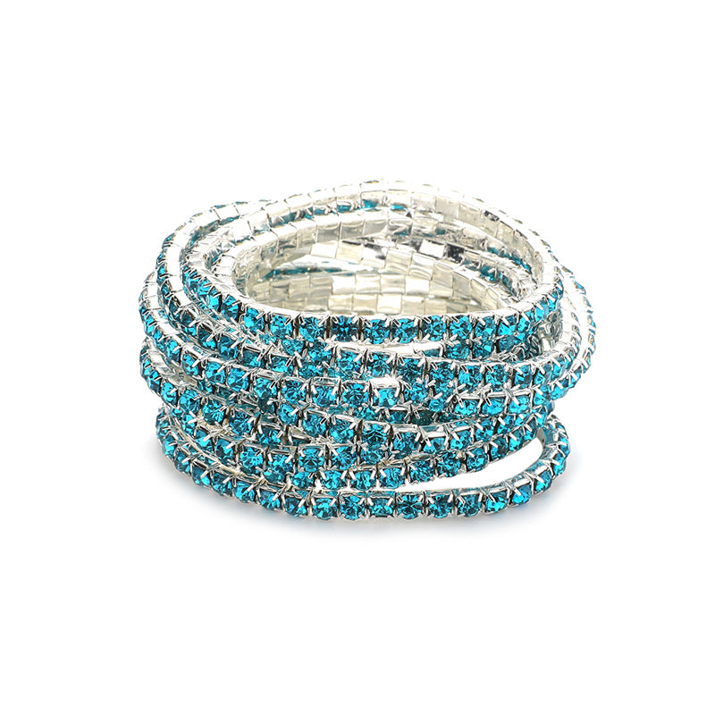 Rhinestone Stretch Bridal Korean Single Row Bracelets