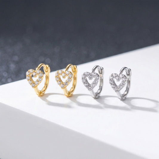 Women's Love Heart Light Luxury High-grade Vacation Earrings