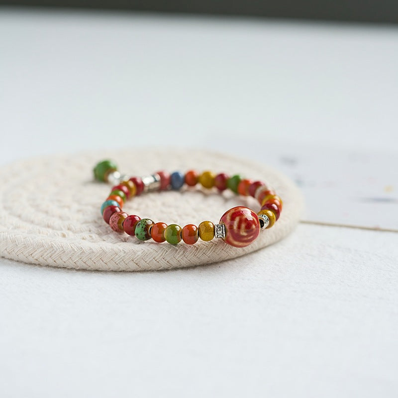Ethnic Style Hand-woven Ceramic Couple Cute Bracelets