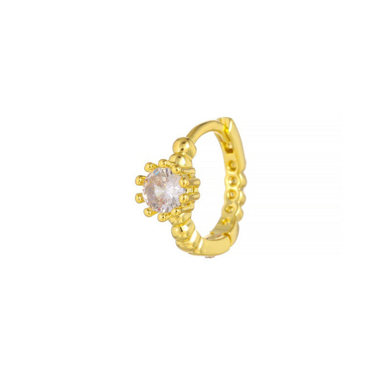 Micro Inlaid Zircon Clip Female Creative Rings