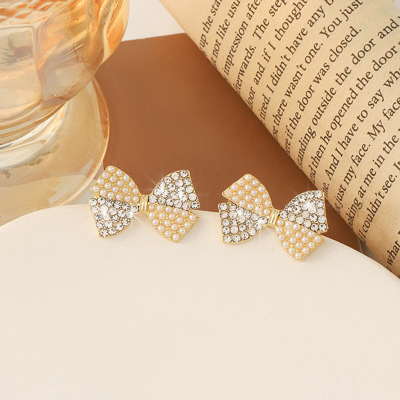 Korean Style Simple Vintage Pearl High-grade Ear Tassel Female Niche Earrings