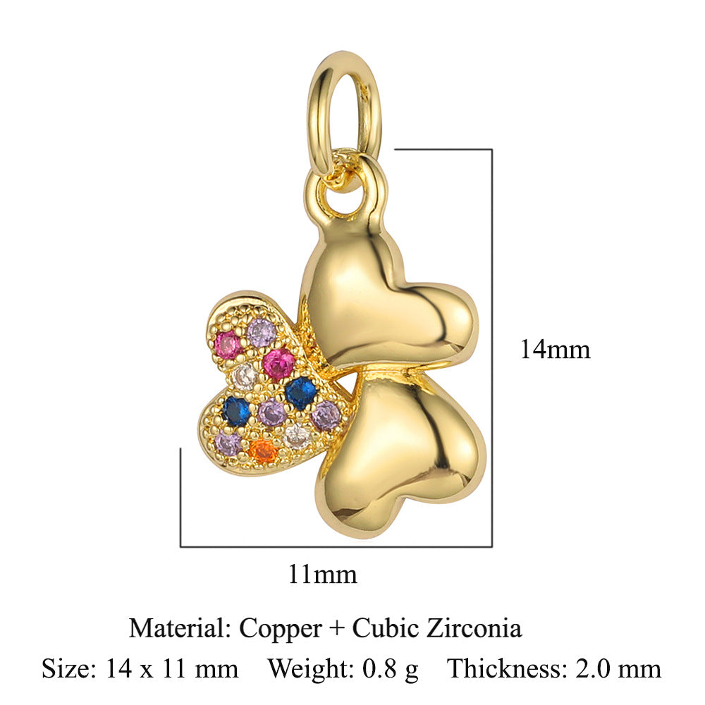 Cross Virgin Copper Zircon Boy Ornament Accessories Pendants