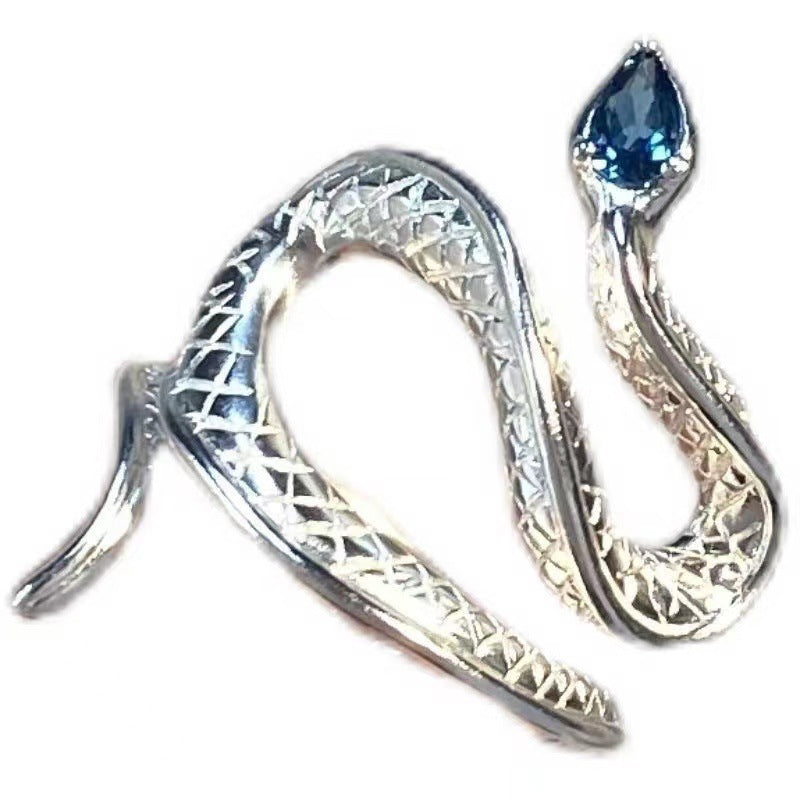 Topaz Snake Female Fashion Personalized Opening Rings