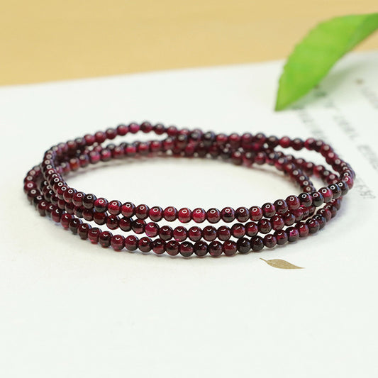 Women's Garnet Wine Red Crystal Gift Bracelet