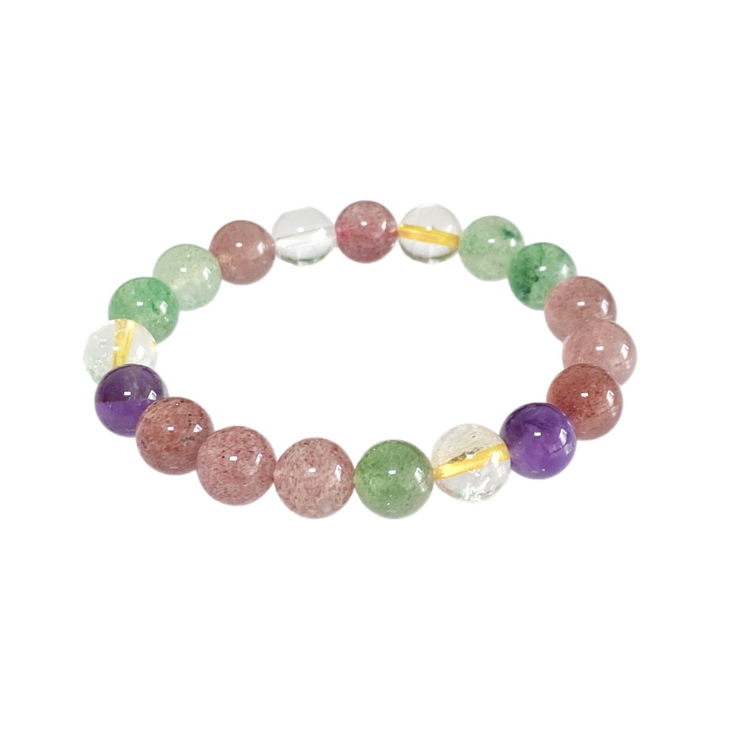 Eight Treasure Crystal Amethyst Strawberry Female Bracelets