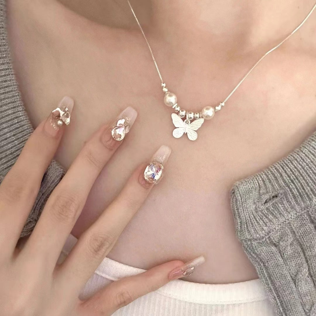 Women's National Style Chinese Niche Design Temperament Beaded Clavicle Chain Necklace