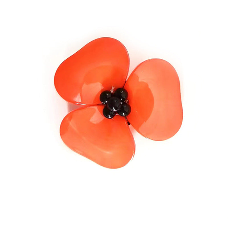 Blue Niche Acrylic Handmade Three-dimensional Flower Brooch Simple Brooches