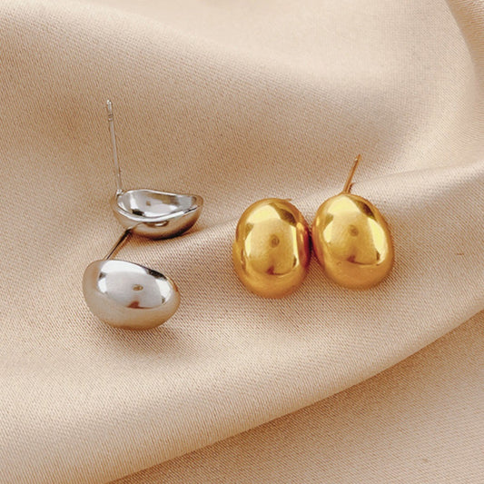 Women's Titanium Steel No Fading Bean-shaped Korean Earrings