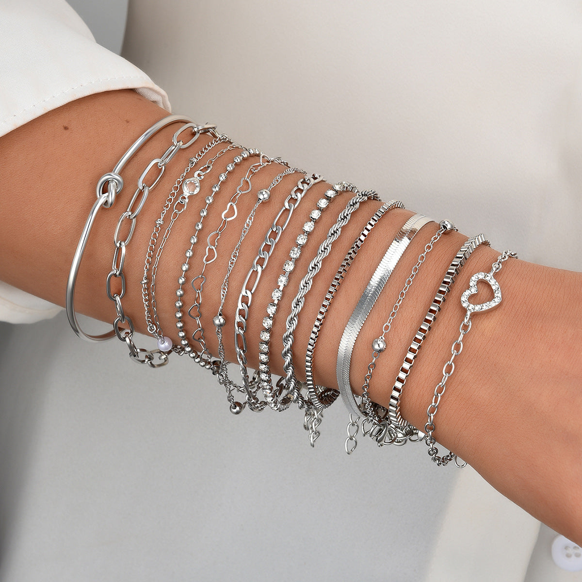 Leaves Glossy Irregular With Personality Stripes Bracelets