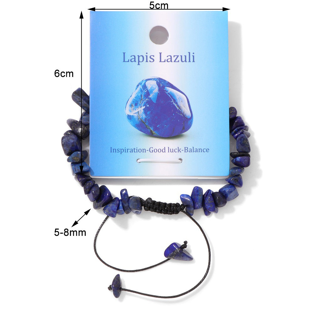 Irregular Gravel Female Crystal Energy Stone Beaded Couple Bracelet