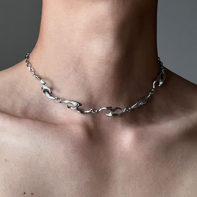 Women's & Men's Irregular Shaped Metal Street Trendy Design High-grade Necklace