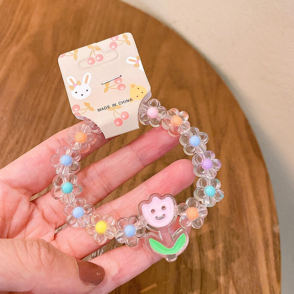 Children's Cute Jelly Color Beaded Princess Jewelry Bracelets