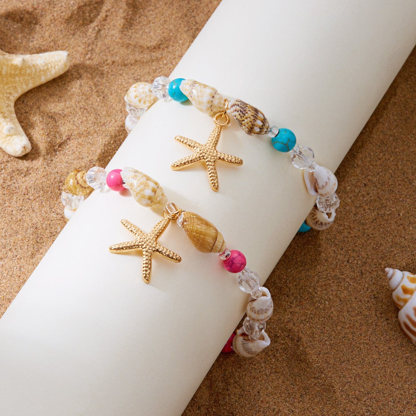 Bohemian Beach Foot Fashion Conch Crystal Bracelet