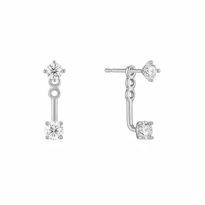 On Back Of Ear Zircon Niche Earrings