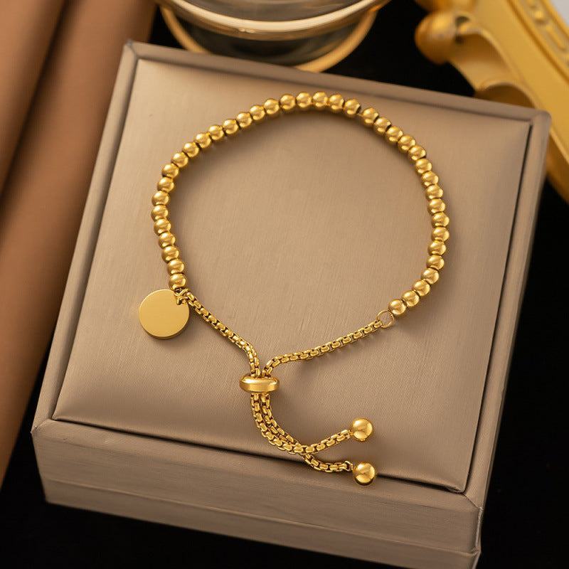 Titanium Steel Female Gold Fashion Light Luxury High Bracelets