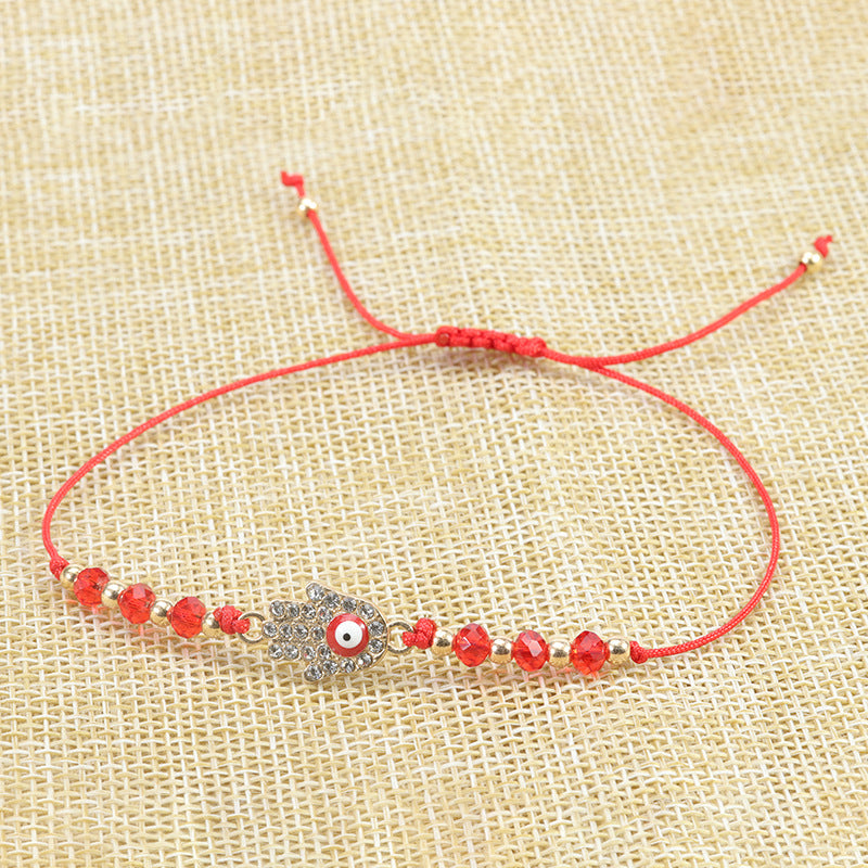 Crystal String Beads Angel Eyes Charm Bracelet