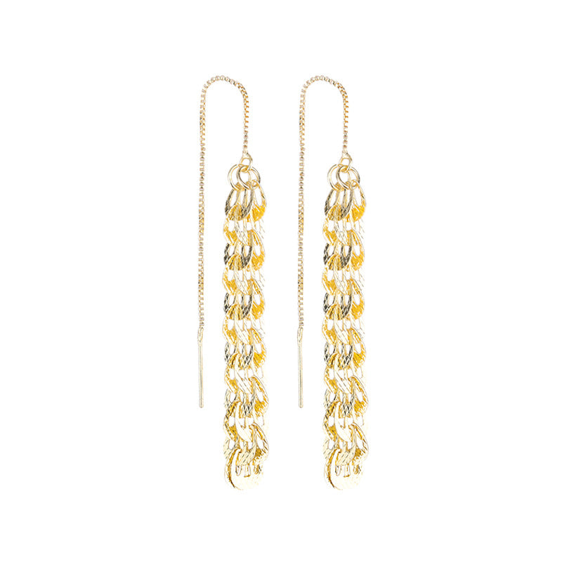 Chain Phoenix Tail Simple Tassel Column Rings