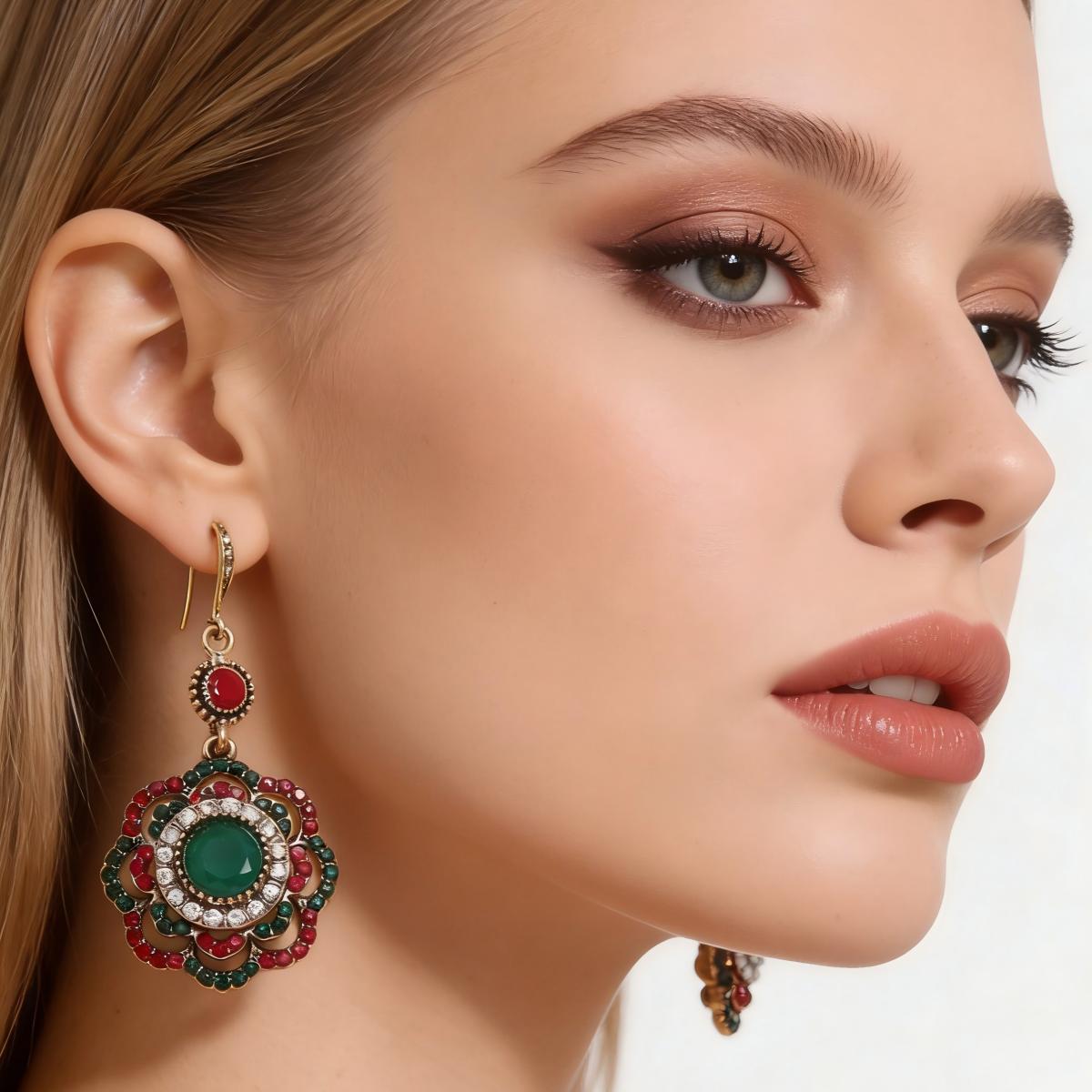 High Fashion Bohemian Ethnic Style Hollow Flower Earrings