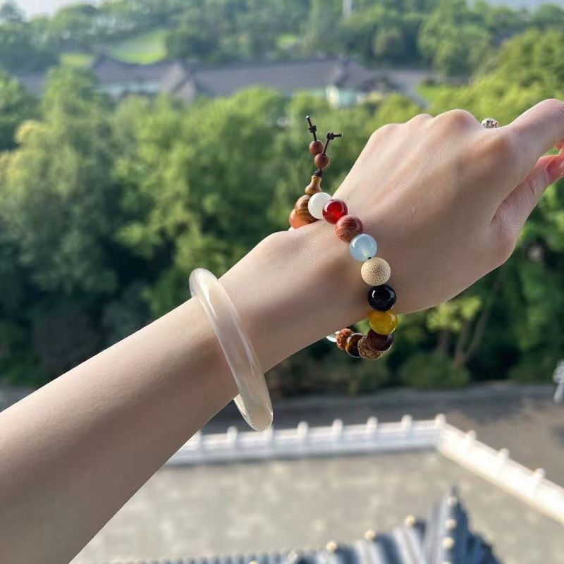 Bodhi Seed Wooden Cultural Artifact Eighteen Prayer Beads Bracelet