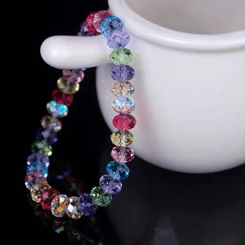 Women's Handmade Glass For Crystal Colored Beaded Bracelet