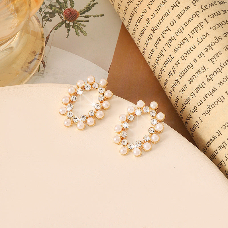Korean Style Simple Vintage Pearl High-grade Ear Tassel Female Niche Earrings