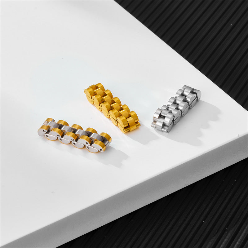 Men's Fashion Titanium Steel Lady Couple Strap Gold Hip Ring