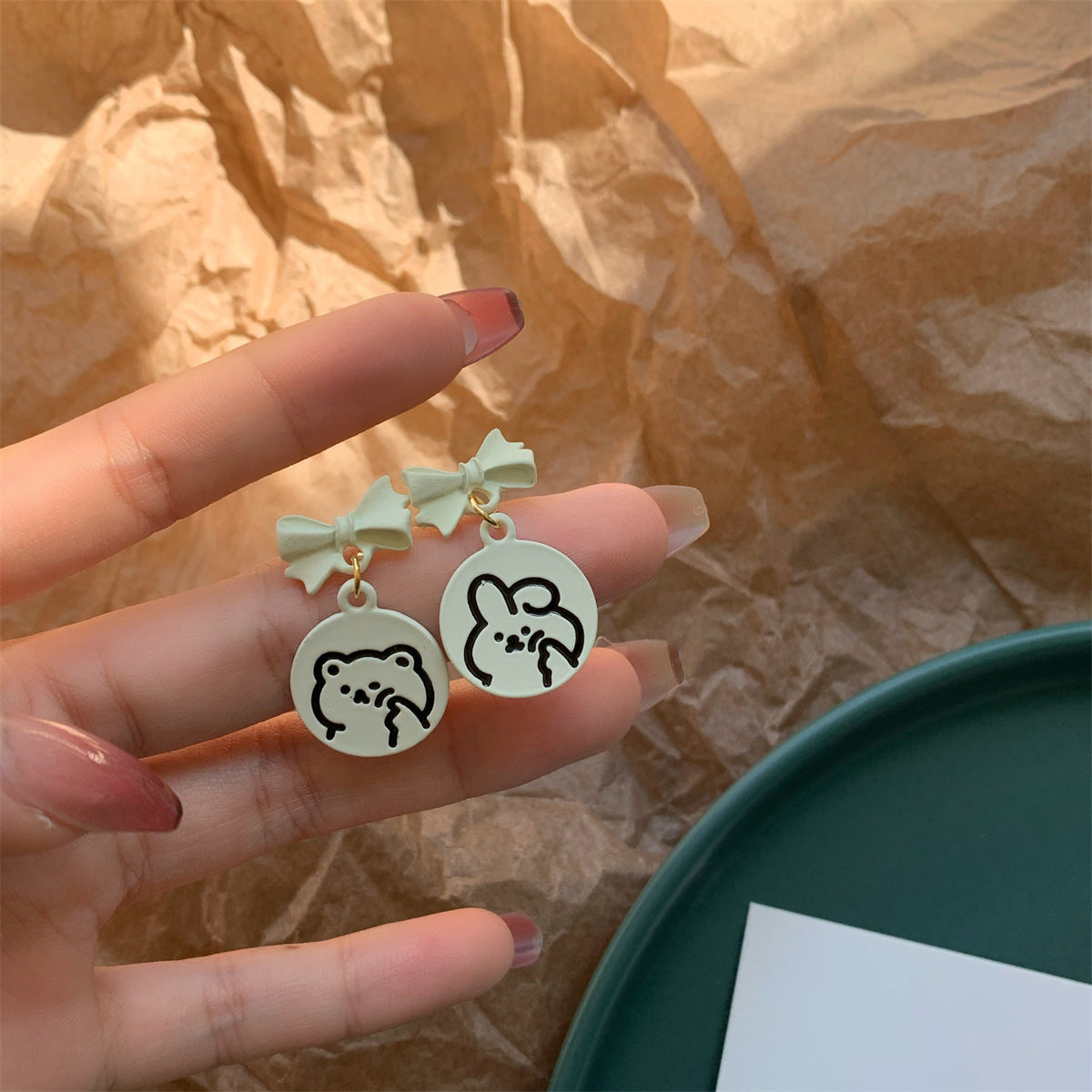 Fairy Style Korean Sweet Mori Minority Elegant Face Earrings