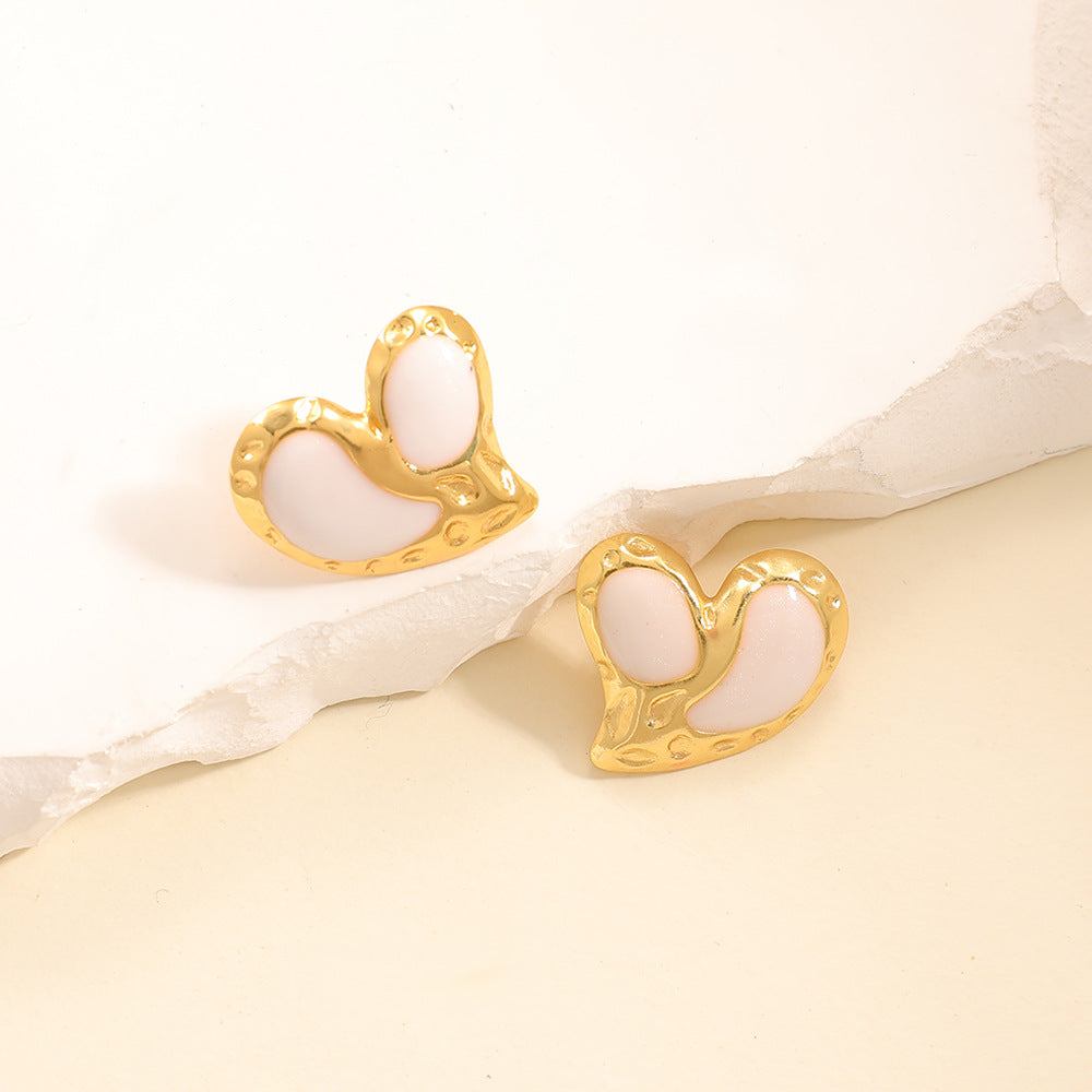 Minority Hollow Stainless Steel Dripping Cold Earrings