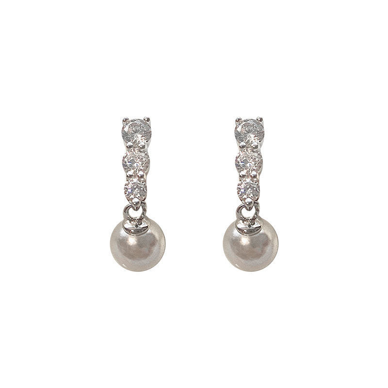 Women's Trendy Sterling Pearl Tassel Diamond Retro Personality Fashion Minority Rings
