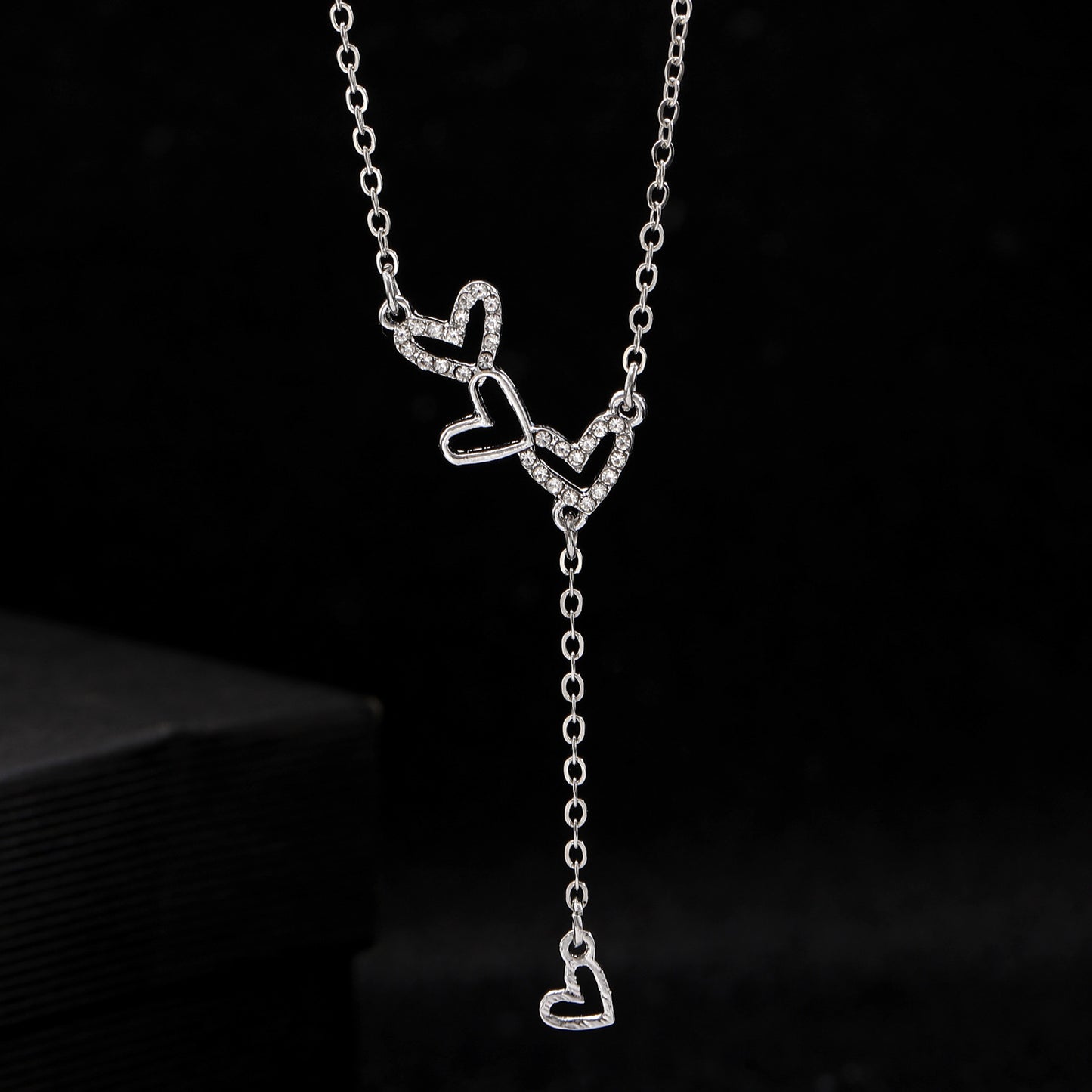 Loving Heart Female French Entry Lux Design Peach Clavicle Chain Necklaces