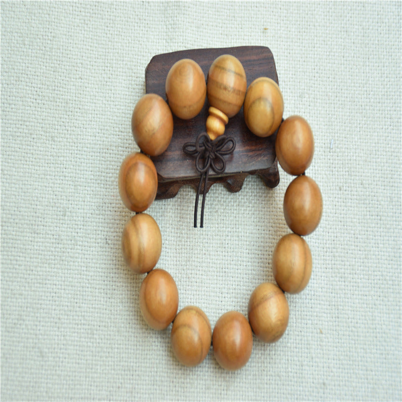 Paint Round Beads Buddha Rosary Peach Bracelets
