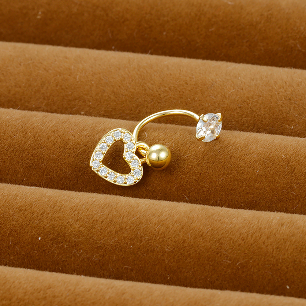 Shaped Piercing Flower Zircon Ear Bone Earrings