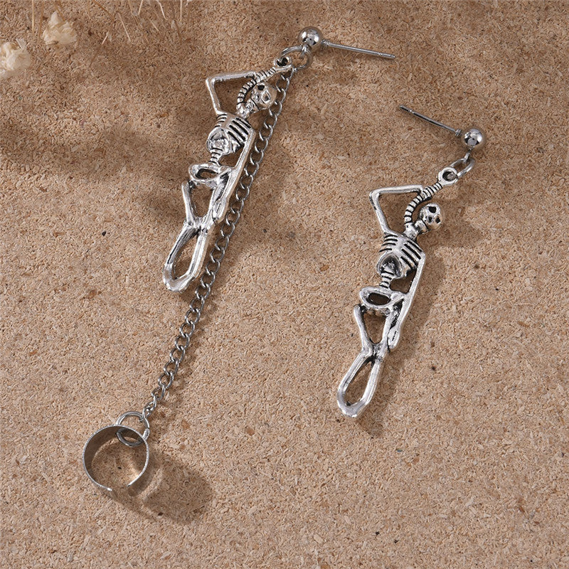 Women's Dance Butterfly Thread Fairy Temperamental Simple Long Eardrop Rings