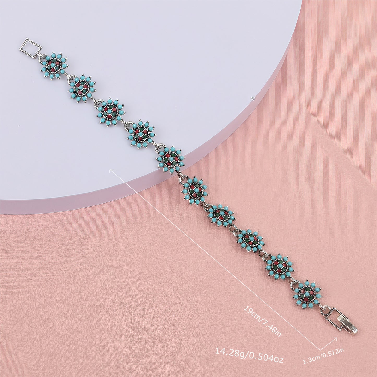 Women's Personality Retro Ethnic Style Inlaid Turquoise Bracelet