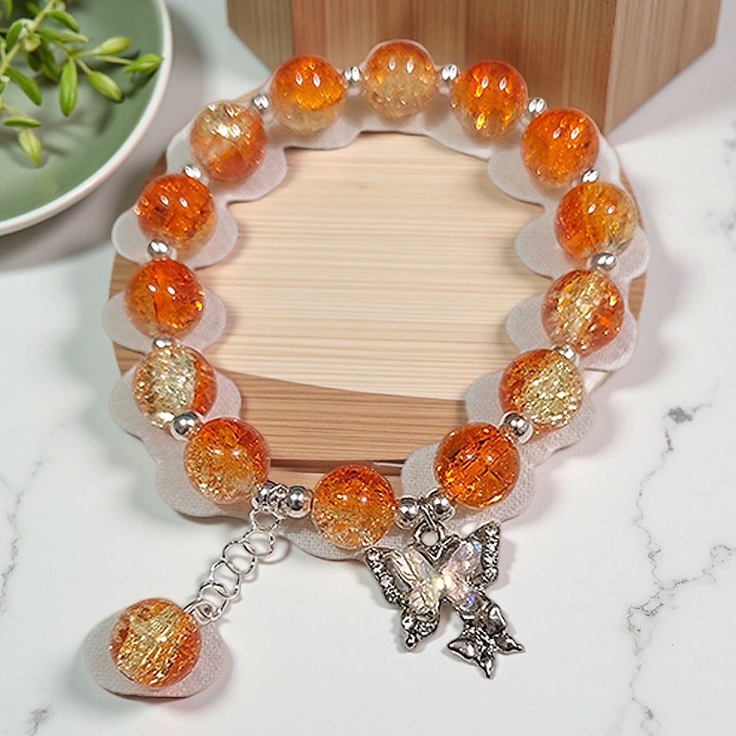Fantasy Flower Glazed Female Gradient Contrast Bracelet