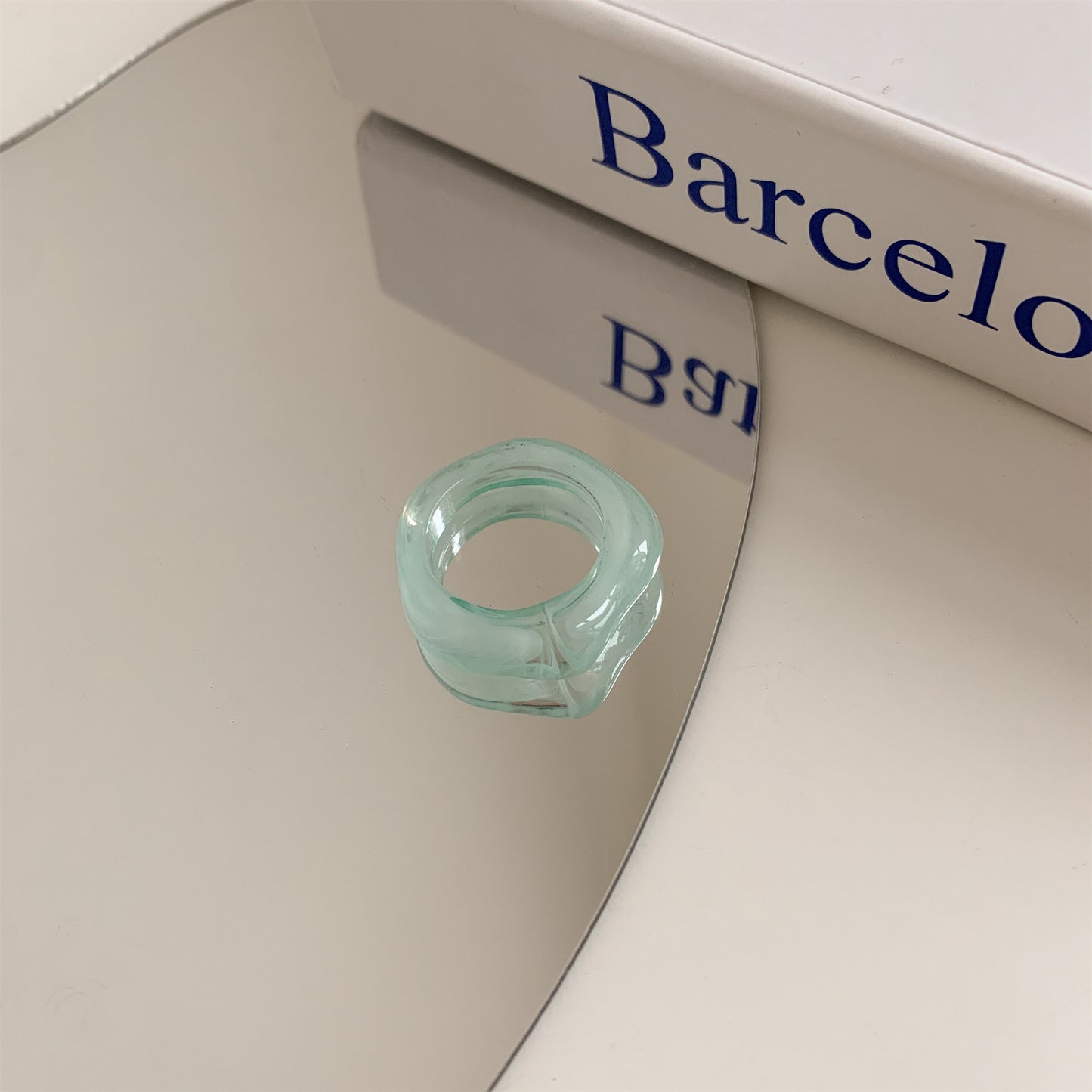 Summer Wind Sweet Color Transparent Healing Simple Trend Index Finger Ring
