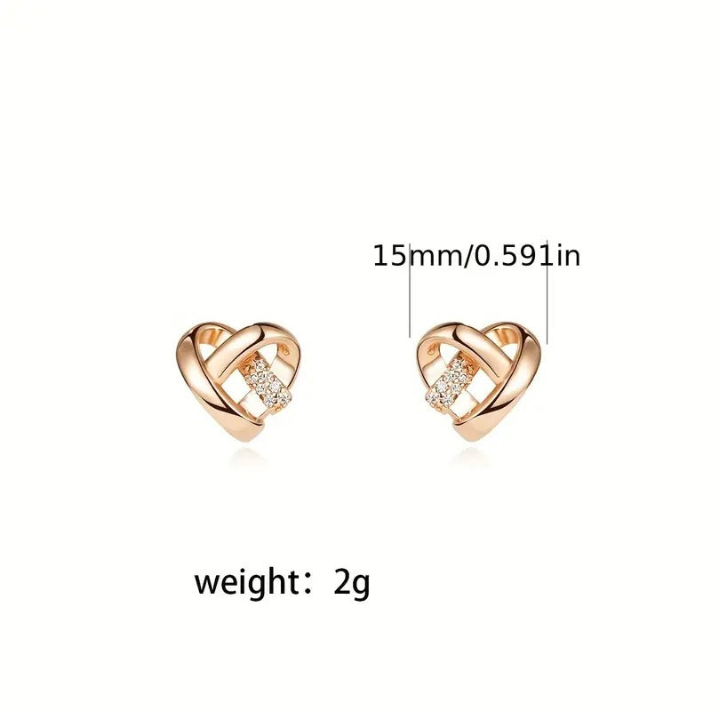 Love Heart Simple Trendy Heart-shaped High-grade Earrings