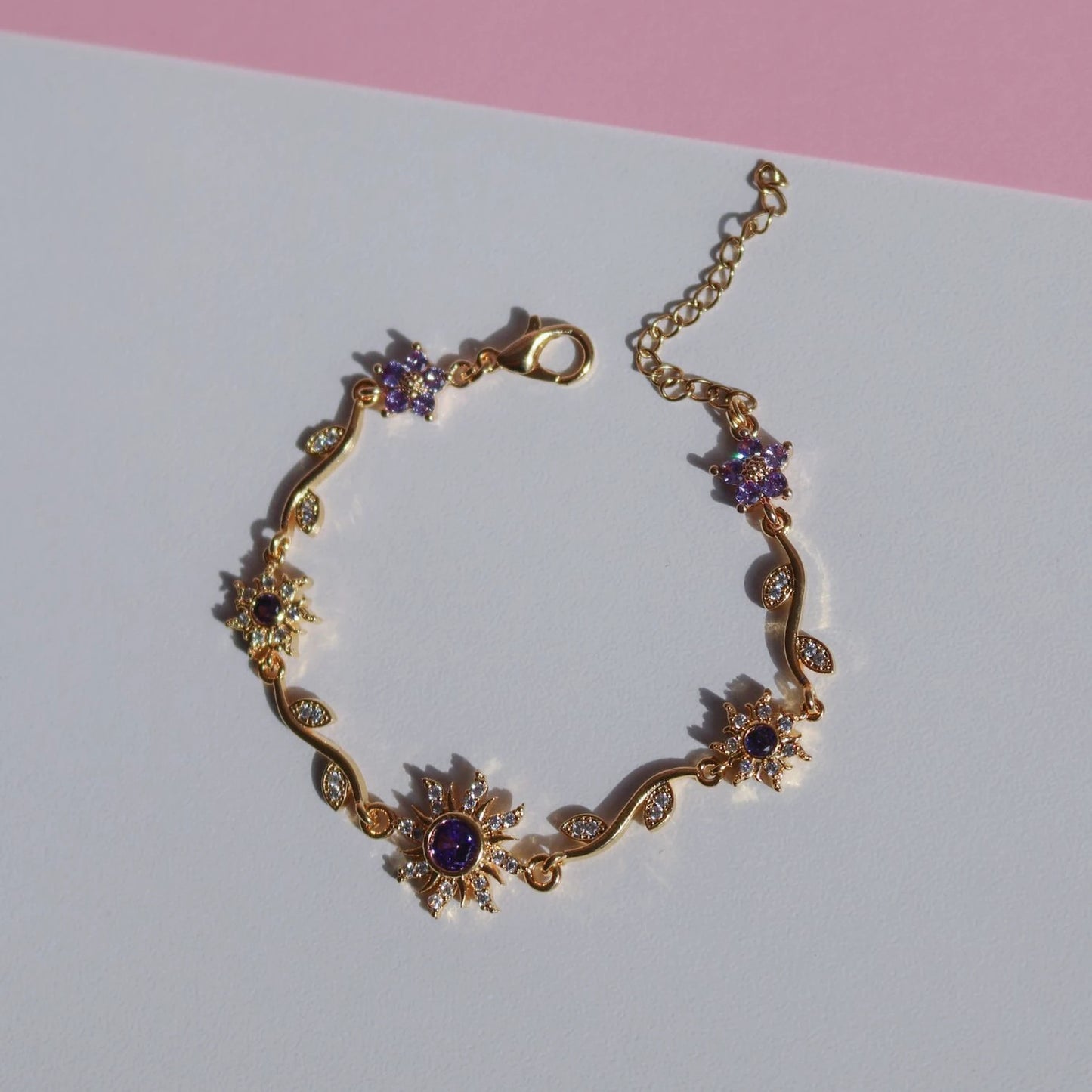 Women's Cute Purple Sunflower Princess Special Interest Bracelets