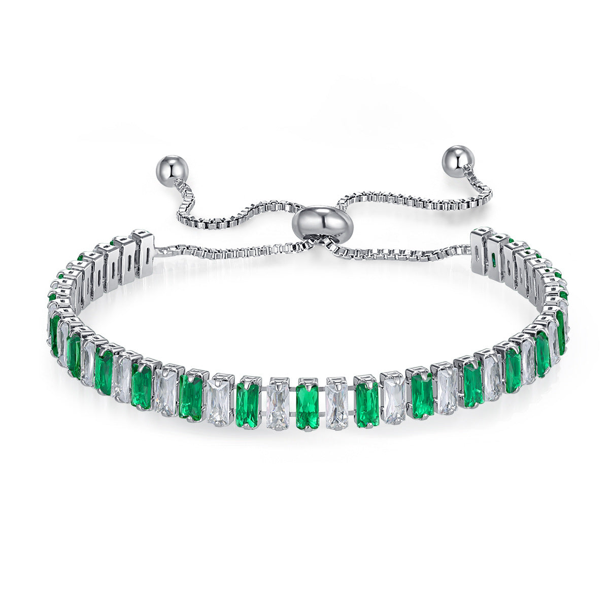 Pretty Female White Gold Plated Zircon Bracelets