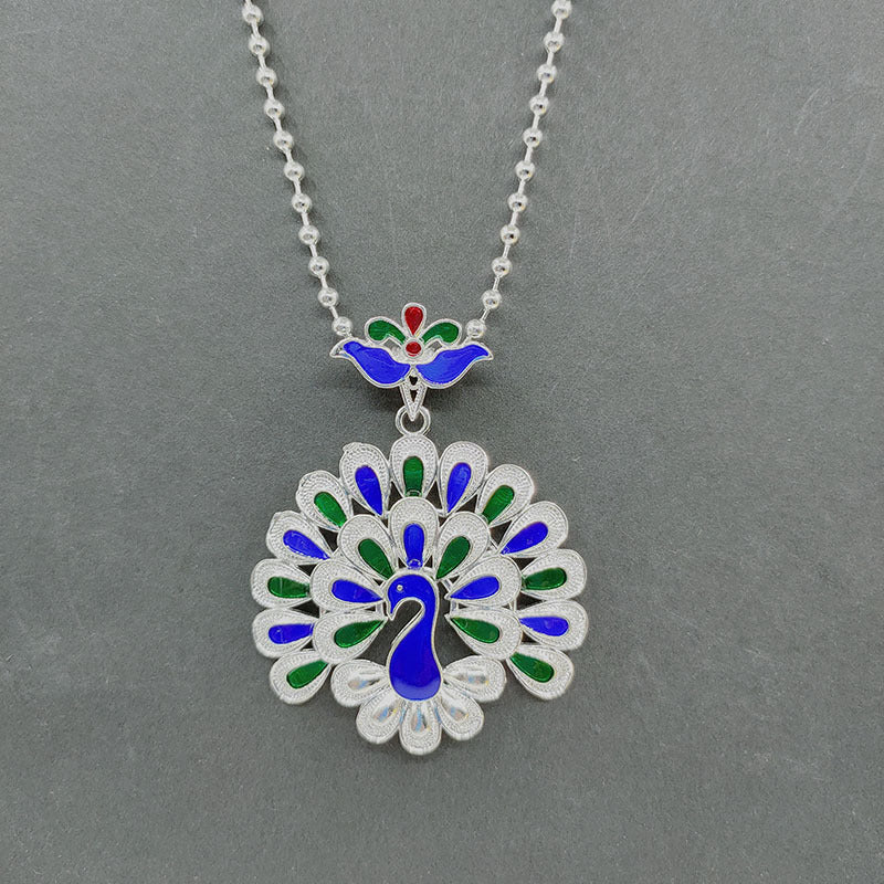 Peacock Sweater Chain Ethnic Style Artistic Exaggerated Necklaces