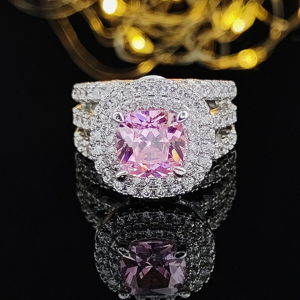 Women's Simple Pink Niche High Sense Does Rings
