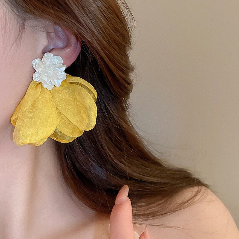 Seaside Vacation Style Flower Tassel Female Atmosphere Fairy Beaded Rings