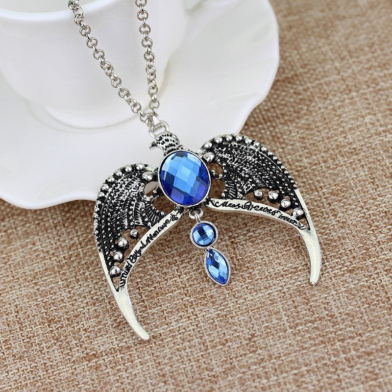Television Magic Academy Chateau Death Creative Flying Bird Necklace