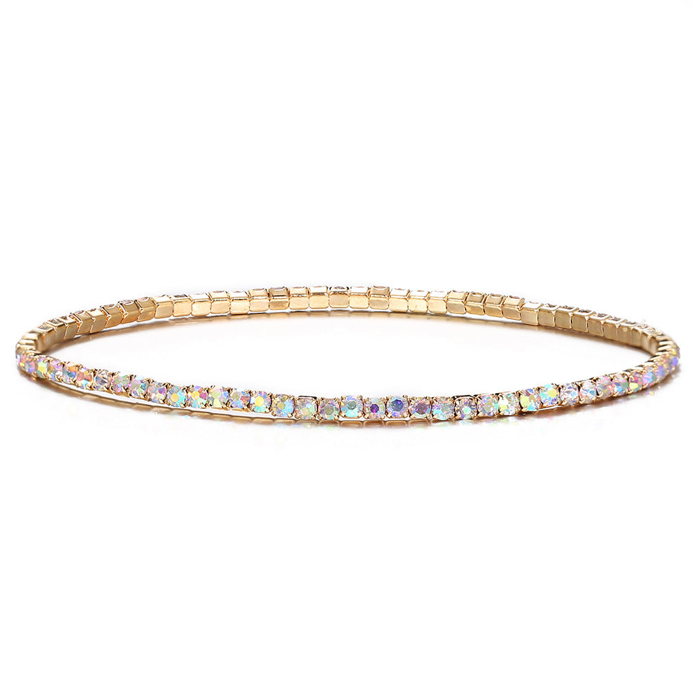 Women's Han Elegant Inlaid Colorful Crystals Creative Bracelets