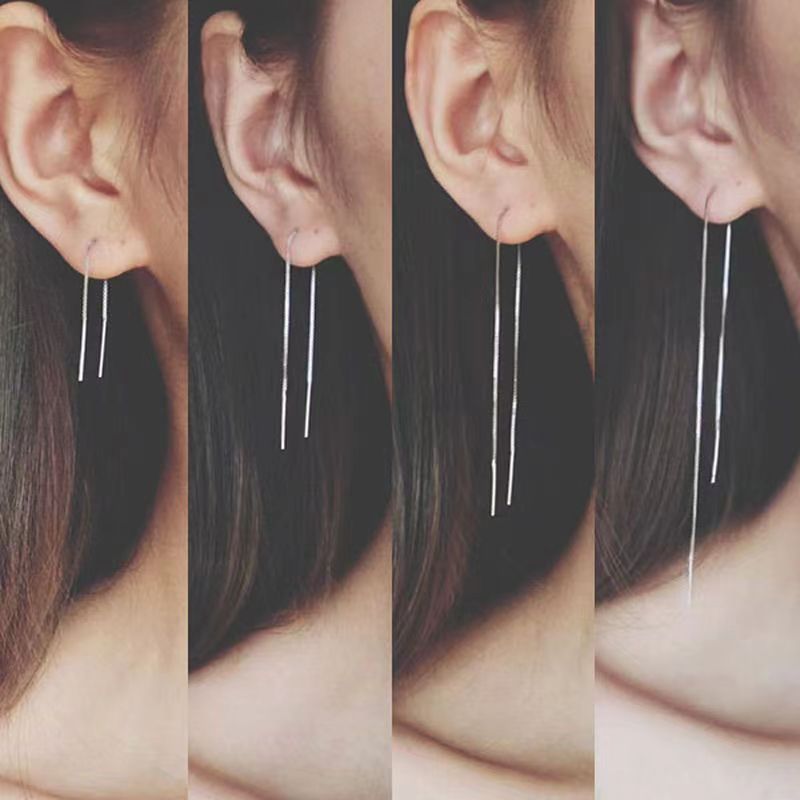 Sier Needle Long Temperament Wild Tassel Chain Super Fairy Ear Line