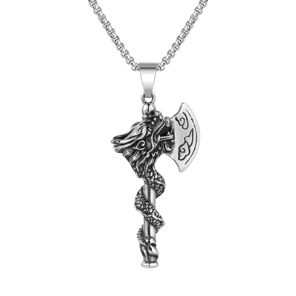 Popular Ornament Vintage Viking Boys Titanium Steel Necklaces