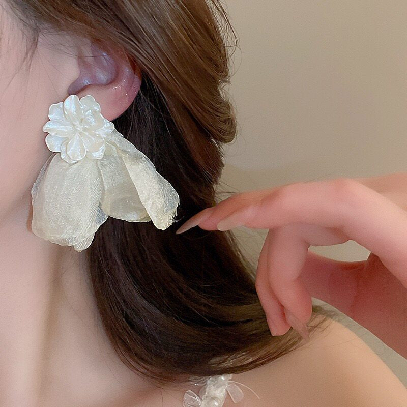 Seaside Vacation Style Flower Tassel Female Atmosphere Fairy Beaded Rings